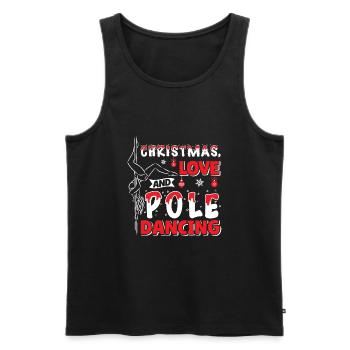 Poledan Tänzerin, Pole Dancing Weihnachten Liebe - Männer Premium Bio Tank Top - Schwarz - Vorne - Michal (187cm)