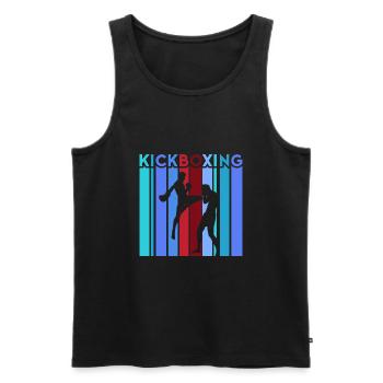Kickboxer Martial Arts Kickboxing Kickboxen - Männer Premium Bio Tank Top - Schwarz - Vorne - Michal (187cm)