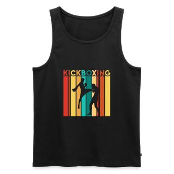 Kickboxer Arts martiaux Kickboxing Kickboxen - Débardeur bio Premium Homme - noir - Devant - Michal (187cm)