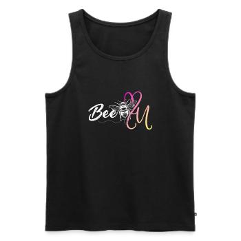 Be you! Self-confidence, positive thinking, motivation - Men's Premium Organic Tank Top - black - Front - Michal (187cm)