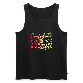 Be you! Selbstvertrauen, positiv Denken Motivation - Männer Premium Bio Tank Top - Schwarz - Vorne - Michal (187cm)