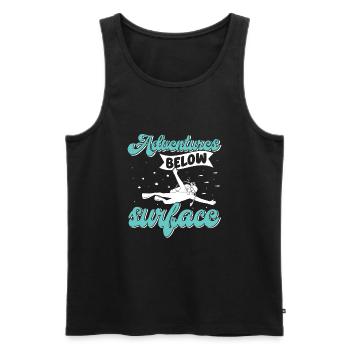 Plongée sous-marine, Plongée sous-marine, Vacances en mer - Débardeur bio Premium Homme - noir - Devant - Michal (187cm)