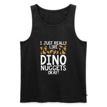 Ich Mag Dino Nuggets Einfach Sehr - Männer Premium Bio Tank Top - Schwarz - Vorne - Michal (187cm)