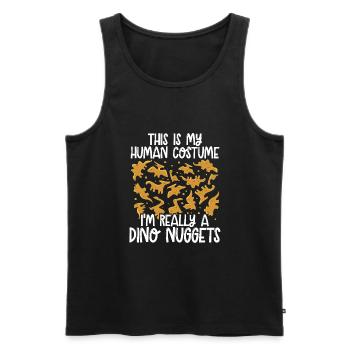 I Am Really A Dino nugget - Men's Premium Organic Tank Top - black - Front - Michal (187cm)