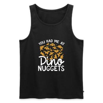 You had me at Dino Nuggets - Men's Premium Organic Tank Top - black - Front - Michal (187cm)