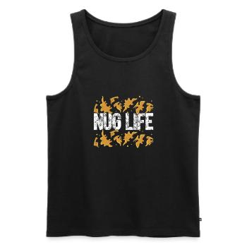 Dino Nug Life - Men's Premium Organic Tank Top - black - Front - Michal (187cm)