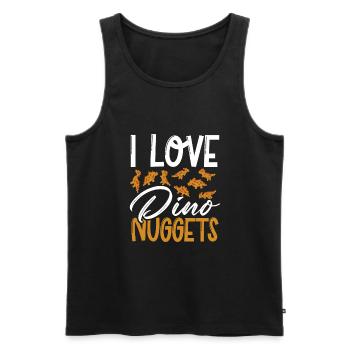 I love dino nuggets - Men's Premium Organic Tank Top - black - Front - Michal (187cm)
