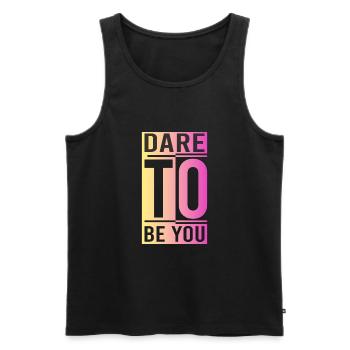 Be you! Self-confidence, positive thinking, motivation - Men's Premium Organic Tank Top - black - Front - Michal (187cm)