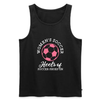 Women's Soccer, Women's Soccer, Women's Soccer - Men's Premium Organic Tank Top - black - Front - AI Model Male 178 light (178cm)