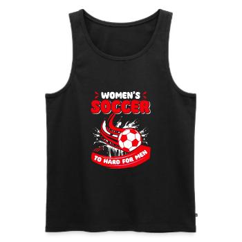 Soccer féminin, Football féminin, Football féminin - Débardeur bio Premium Homme - noir - Devant - Michal (187cm)