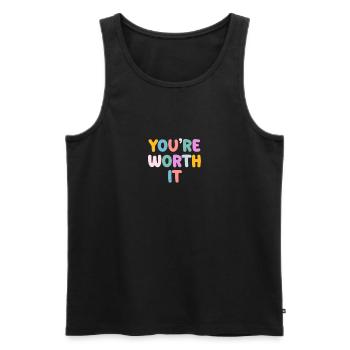 Be you! Self-confidence, positive thinking, motivation - Men's Premium Organic Tank Top - black - Front - Michal (187cm)