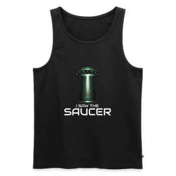 Alien, UFO, UAP, Space, Space Flying Object - Men's Premium Organic Tank Top - black - Front - Michal (187cm)
