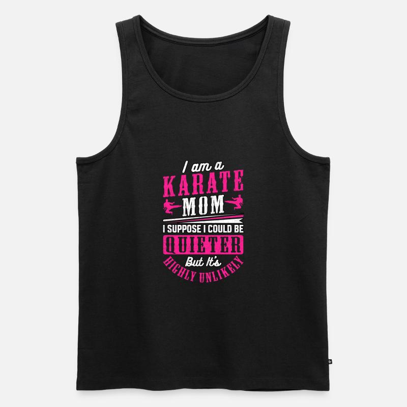 Karate Mama - Männer Premium Bio Tank Top - Schwarz