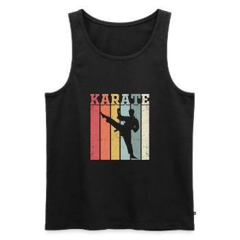 Karate - Männer Premium Bio Tank Top - Schwarz - Vorne - Michal (187cm)