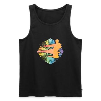 Karate - Männer Premium Bio Tank Top - Schwarz - Vorne - AI Model Male 178 light (178cm)