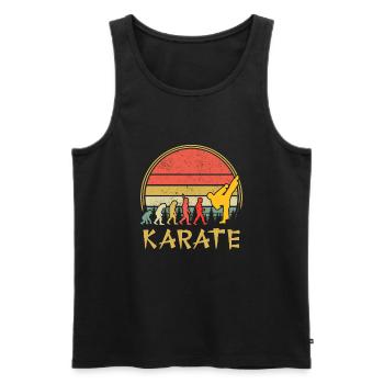 Karate - Männer Premium Bio Tank Top - Schwarz - Vorne - Michal (187cm)