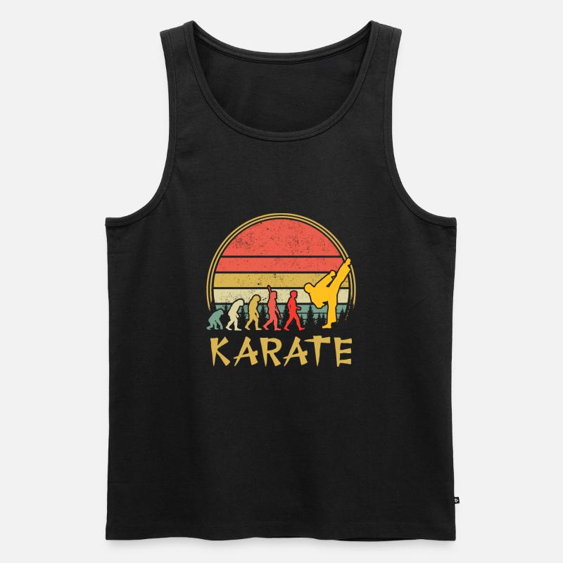 Karate - Männer Premium Bio Tank Top - Schwarz