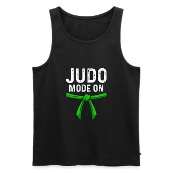 Judo Mode on - Men's Premium Organic Tank Top - black - Front - Michal (187cm)