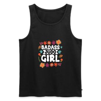 Fille de judo badass - Débardeur bio Premium Homme - noir - Devant - Michal (187cm)