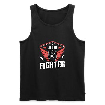 Combattant de judo - Débardeur bio Premium Homme - noir - Devant - Michal (187cm)