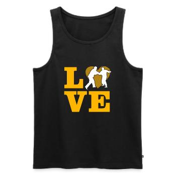Love Judo - Men's Premium Organic Tank Top - black - Front - Michal (187cm)