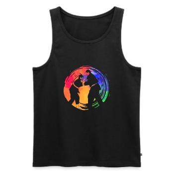 Judo - Débardeur bio Premium Homme - noir - Devant - Michal (187cm)