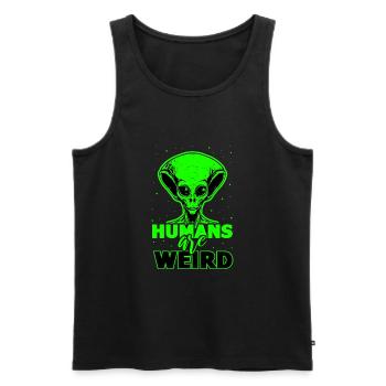 Alien, UFO, UAP, Space, Weltraum Flugobjekt - Männer Premium Bio Tank Top - Schwarz - Vorne - Michal (187cm)
