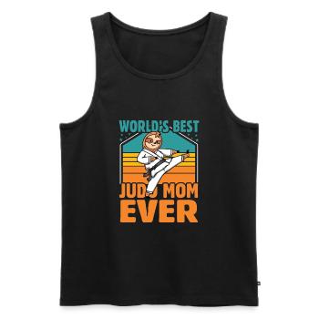 Die Judo-Mama aller Zeiten - Männer Premium Bio Tank Top - Schwarz - Vorne - Michal (187cm)