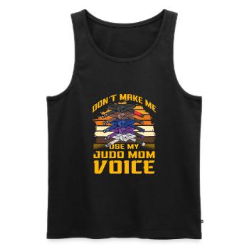 Zwinge mich nicht, meine Judo-Mom-Stimme zu benutzen - Männer Premium Bio Tank Top - Schwarz - Vorne - AI Model Male 178 light (178cm)