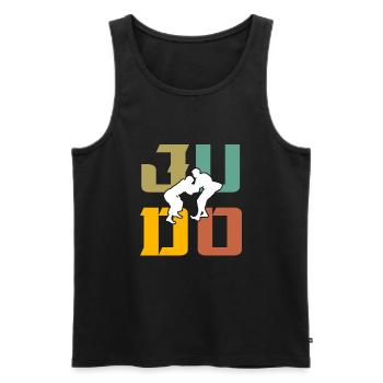 Judo - Débardeur bio Premium Homme - noir - Devant - Michal (187cm)