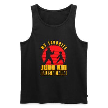Mein Lieblings-Judo-Kind nennt mich Mama - Männer Premium Bio Tank Top - Schwarz - Vorne - AI Model Male 178 light (178cm)