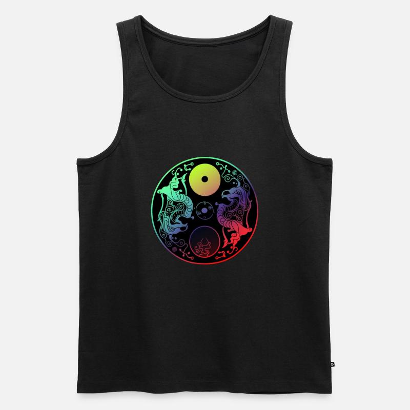 Yin Yang - Männer Premium Bio Tank Top - Schwarz