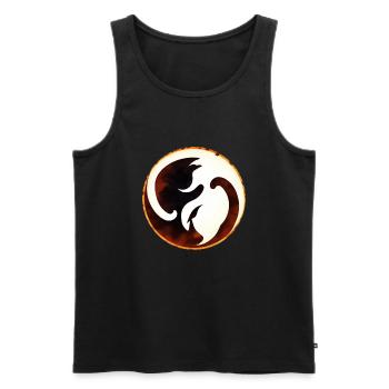 Yin Yang - Men's Premium Organic Tank Top - black - Front - Michal (187cm)