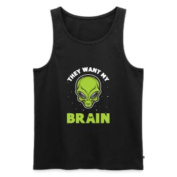 Alien, UFO, UAP, Space, Weltraum Flugobjekt - Männer Premium Bio Tank Top - Schwarz - Vorne - Michal (187cm)