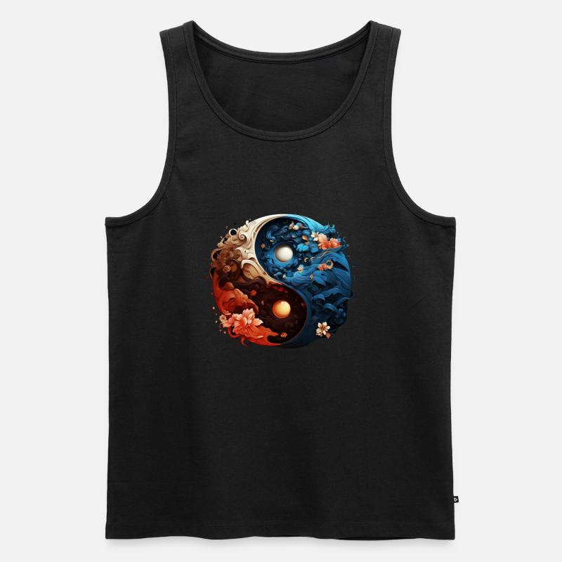 Yin Yang - Männer Premium Bio Tank Top - Schwarz