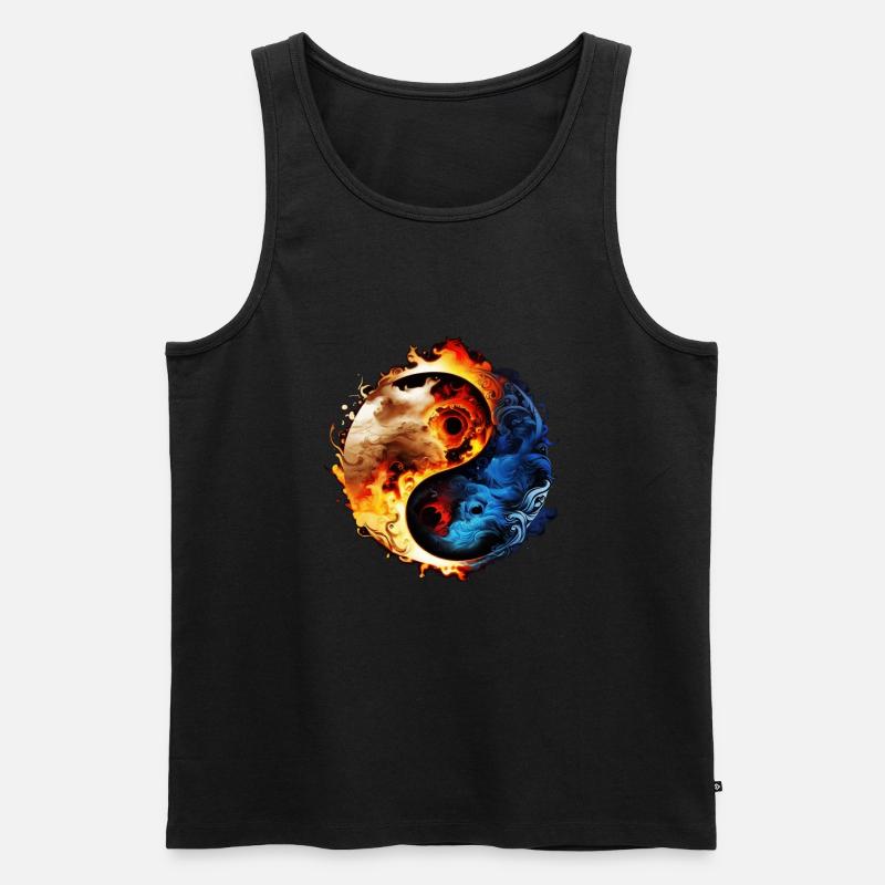 Yin Yang - Männer Premium Bio Tank Top - Schwarz