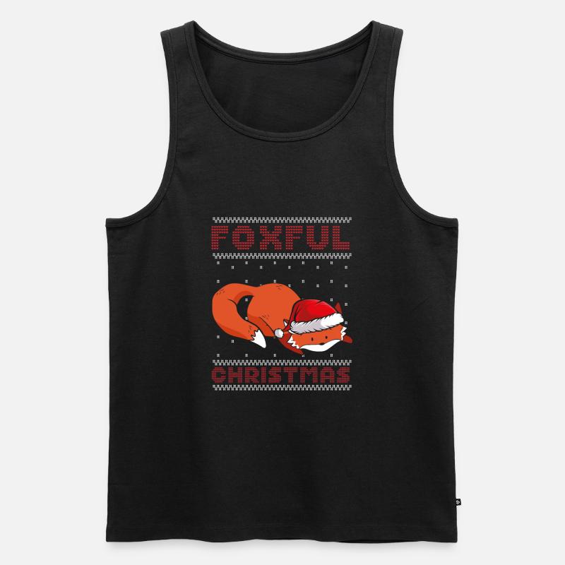 Fuchsige Weihnachten - Männer Premium Bio Tank Top - Schwarz
