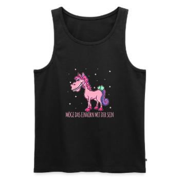 Drôle, Créature Mythique, Dinosaure, Drôle - Débardeur bio Premium Homme - noir - Devant - Michal (187cm)