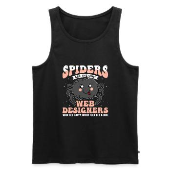 Tarentule Terrarium Amphibian Spider - Débardeur bio Premium Homme - noir - Devant - AI Model Male 178 light (178cm)
