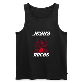 Rock 'n' Roll Music, Dancing, Concert, Festival - Men's Premium Organic Tank Top - black - Front - Michal (187cm)
