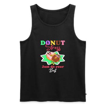 Groovy Testing Day School Outfits for All Classes - Men's Premium Organic Tank Top - black - Front - Michal (187cm)