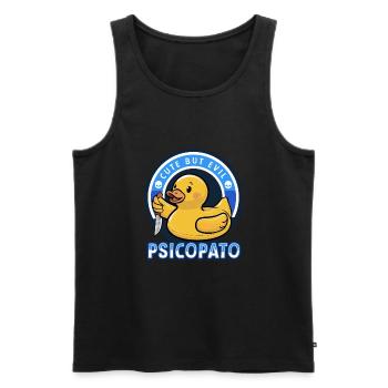 SÜSS ABER BÖSE: PSYCHOPAT Halloween Creepy Horror - Männer Premium Bio Tank Top - Schwarz - Vorne - AI Model Male 178 light (178cm)