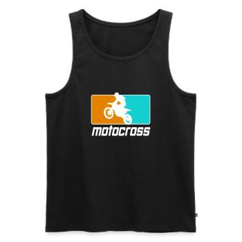 Motocross Enduro Moto Supermoto - Débardeur bio Premium Homme - noir - Devant - Michal (187cm)