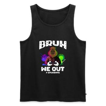 Outfit for students, fun for school days and gamers - Men's Premium Organic Tank Top - black - Front - Michal (187cm)