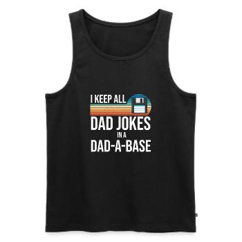 Retro Vintage Dad Joke Great, All Occasions - Men's Premium Organic Tank Top - black - Front - Michal (187cm)