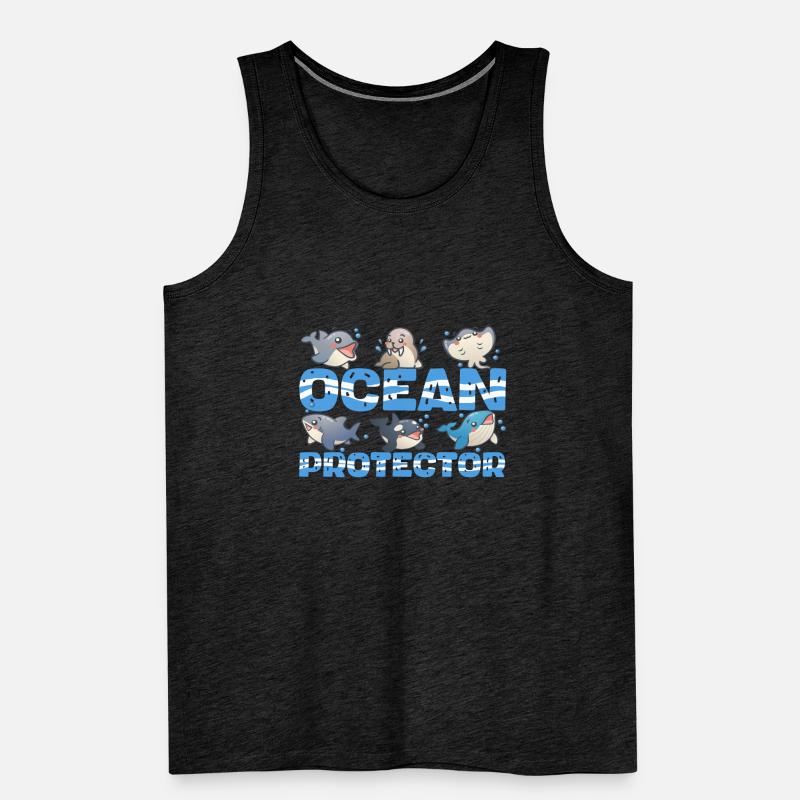 Environmental Protection, Nature Conservation, Ocean Protector, Planet Men's Premium Organic Tank Top