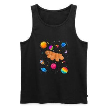 Tardigrades in space! Nerd, Geek Science - Men's Premium Organic Tank Top - black - Front - Michal (187cm)