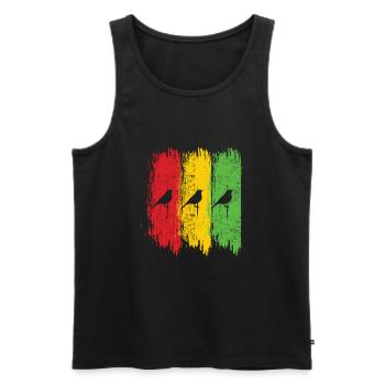 Rastafari Music Vibes Only Rasta Jamaica Reggae - Men's Premium Organic Tank Top - black - Front - Michal (187cm)