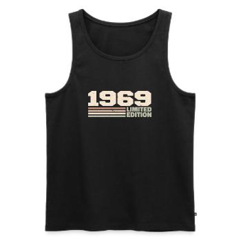 1969 1969 Limited Edition 1969 Anniversary Gift - Men's Premium Organic Tank Top - black - Front - Michal (187cm)