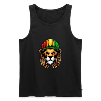 Rastafari Music Vibes Only Rasta Jamaica Reggae - Men's Premium Organic Tank Top - black - Front - Michal (187cm)